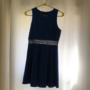 Blue and black dress size small worn once